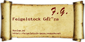 Feigelstock Géza névjegykártya